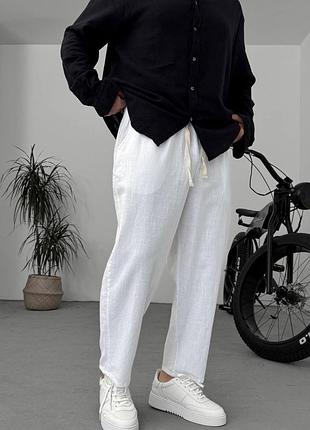 Лляні брюки мом