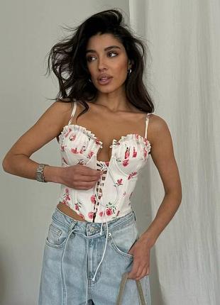 Топ корсет на шнуровке