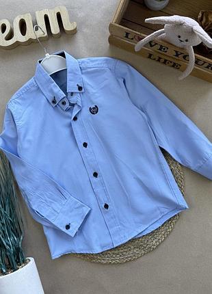 Рубашка голубая 116-134