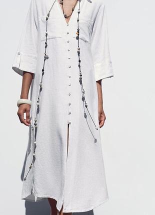 Сукня із вмістом льону zara