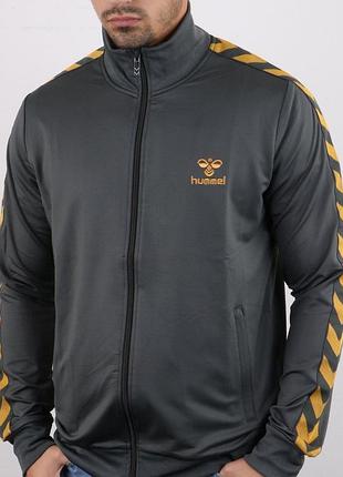 Шикарная олимпийка серого цвета hummel atlanta zip jacket made in turkey, 💯 оригинал