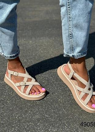 Босоножки женские натуральная замша