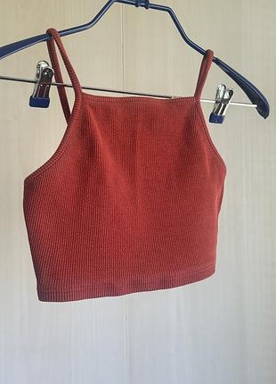 Топ еластичний на брителях теракотовий
