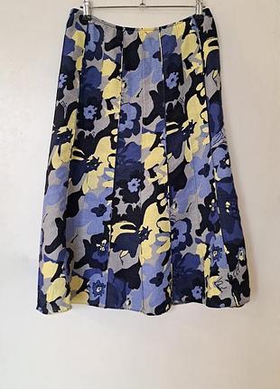 Юбка в красивых цветах 100% лён