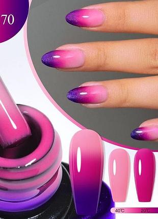 Термо гель лак для нігтів манікюру дизайну міняє колір змінює від температури