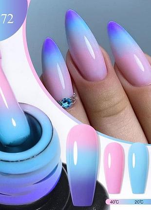Термо гель лак для нігтів манікюру дизайну міняє колір змінює від температури