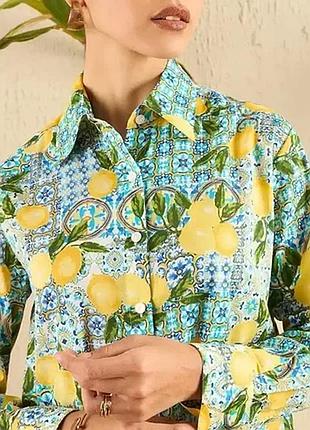 Розкішна бавовняна сорочка в 🍋 лимони 🍋