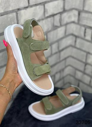 Босоножки женские натуральная замша