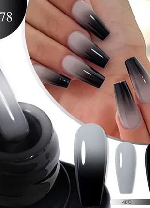 Термо гель лак для нігтів манікюру дизайну міняє колір змінює від температури