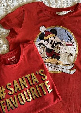 Червоні футболки в принт