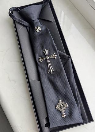 Краватка black chrome hearts