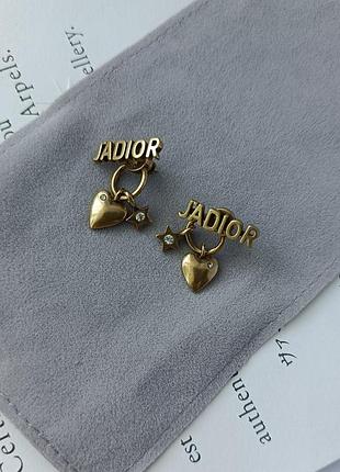 Брендовые серьги в стиле диор