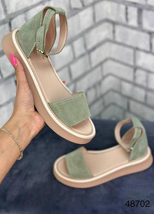 Босоножки женские натуральная замша