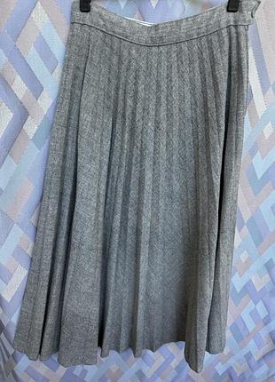 Шерстяна спідниця в плісе