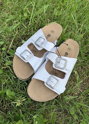 Женские ортопедические шлепанцы кожаная стелька 39-40, шлепки,сандали natutal walk