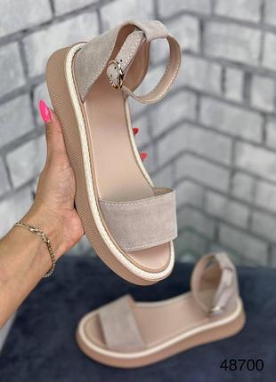 Босоножки женские натуральная замша