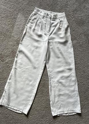 Широкі білі брюки ( віскоза)