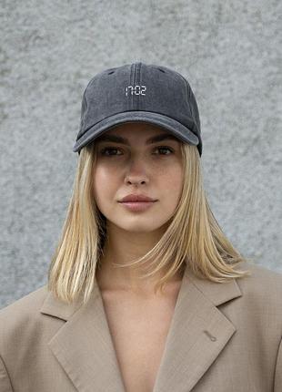 Женская кепка бейсболка vintage without с принтом 1702 black