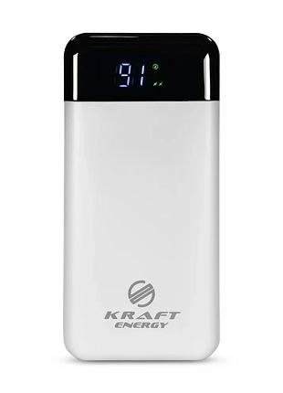 Повербанк 20000mah power bank kraft kpb-2120fcl white 22.5w qc3.0 led-ліхтар (43-00053)