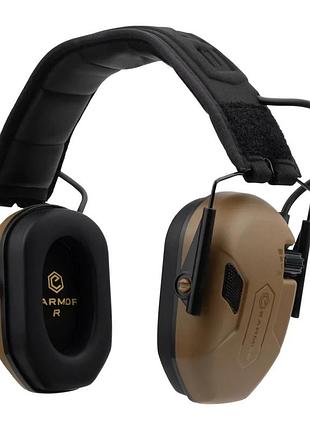 Активні захисні навушники earmor m300a (cb) coyote brown (m300a-cb)