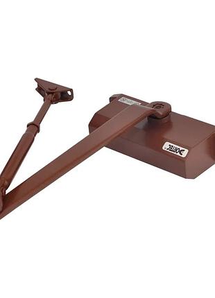 Дверний доводчик dortec dt-64h brown з фіксацією дверей у відчиненому положенні (63-00022)