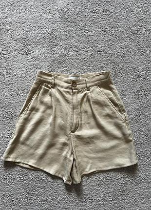 Пісочні широкі шорти ( віскоза ) pull&bear