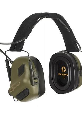 Активні захисні навушники earmor m31 plus (fg) olive (m31-fg plus)