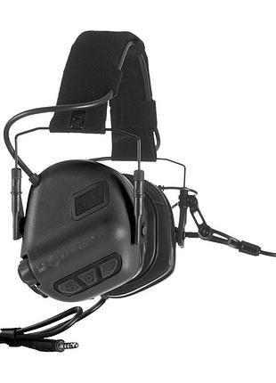 Активні захисні навушники earmor m32 plus (bk) black з гарнітурою (m32-bk plus)