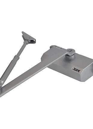 Дверний доводчик dortec dt-64h silver з фіксацією дверей у відчиненому положенні (63-00023)