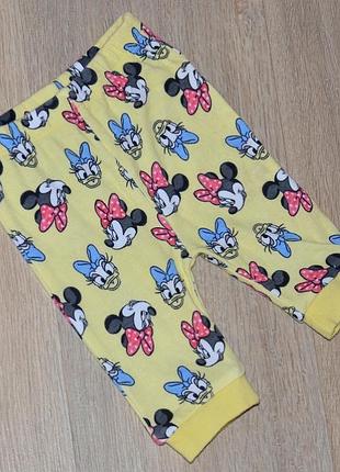 Штанці george 0-3 міс. 56/62 на дівчинку mickey minnie mouse disney штани лосини лосіни бавовняні мікки мінні маус повзунки легінси ласини ласіни