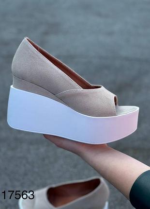 Босоніжки жіночі натуральна замша