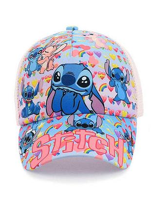 Кепка для дівчинки стіч stitch з сіткою