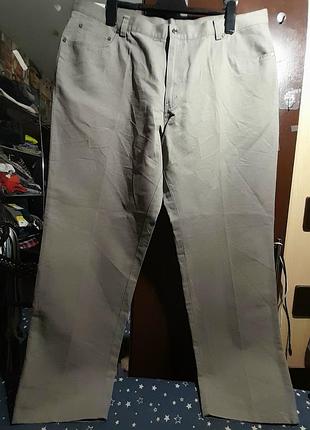 Мужские лёгкие классические джинсы, летние котоновые брюки батал