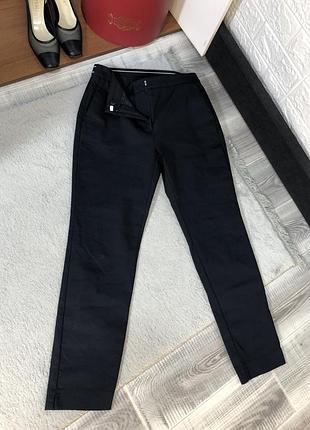 Брюки синие zara деловые женские классические брюки штаны синие