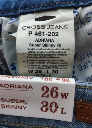 Суперскинни джинсы брендовые cross jeans. размеры 26,28,29 в наличии. качество супер.7 фото