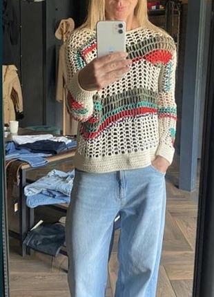 Кофта , светр кроше ( вязка гачком) , ажурна sandro paris