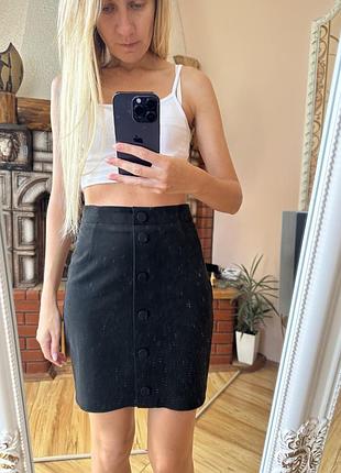 Юбка офисная замш