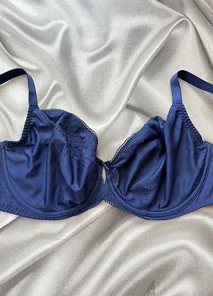 Темно-синій бюстик без поролону на кісточках 42 с