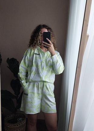 Костюм пума кафта на замочку + шорти
