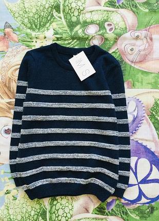 4-5 рок marks &amp; Spencer брендовый фактурный свитер. 100% хлопок, теплый, натуральный. новый с бирками.