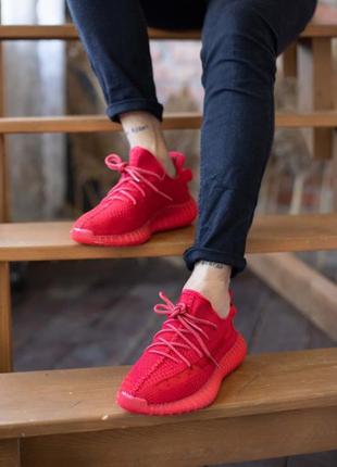 Жіночі кросівки adidas адідас yeezy boost v350 red