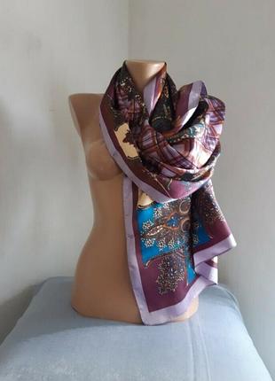 Сиреневый шарф с рисункомashma