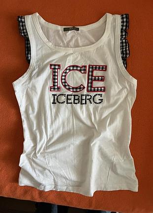 Белая майка iceberg