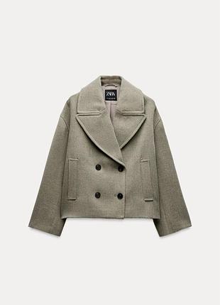 Двубортне пальто zara, пальто-жакет, торг!