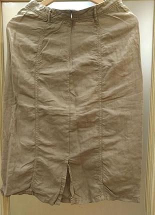 Спідниця міді мілітарі сірий хакі (38)