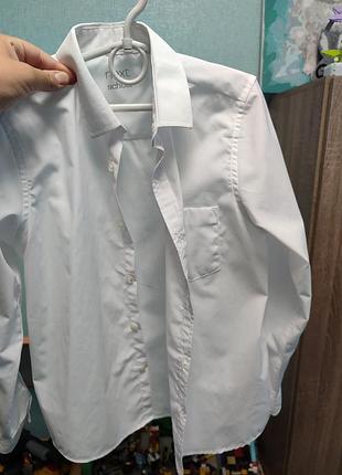 Рубашка белая классическая плюс кофта