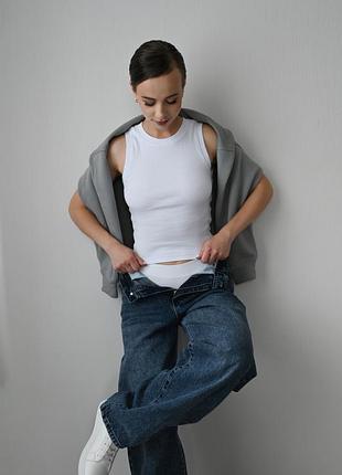 Майка в рубчик хлопкова. якісна майка