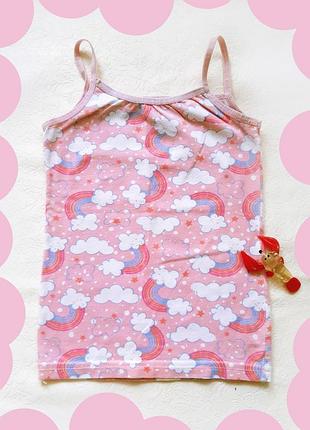 Розовая майка для девочки маечка на 3-4 года идеальное состояние хлопка маечка на девочку