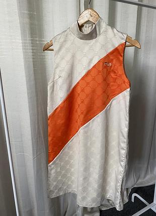 Fila hanako satin dress крутое платье лого коллекция 2025 оригинал