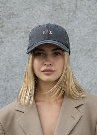 Женская кепка бейсболка vintage without с принтом lover black